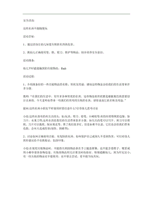 中班安全《这些东西不能碰》PPT课件教案参考教案.docx