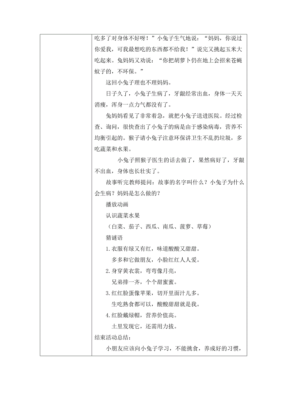 有声PPT课件（整个文件夹下载到电脑上使用）小班健康《好宝宝不挑食》教学设计.doc_第2页