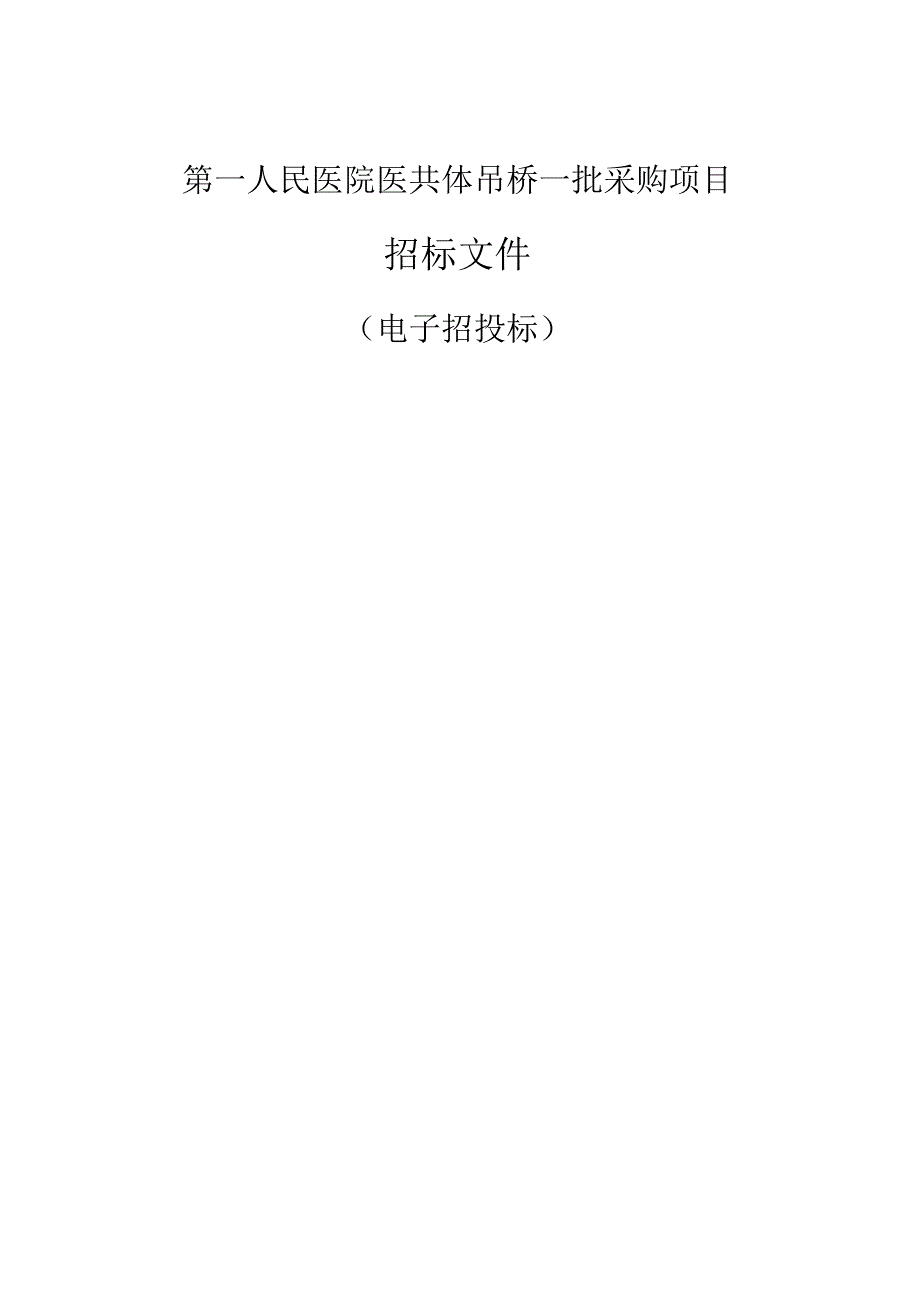 医院医共体吊桥一批项目招标文件.docx_第1页