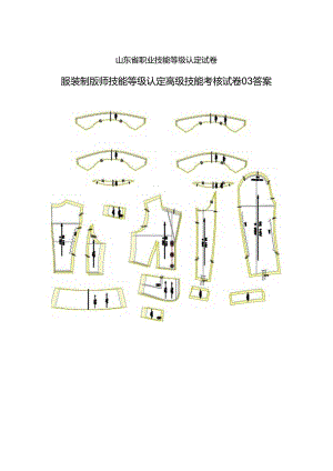 2024年山东省职业技能等级认定试卷 真题 服装制版师 高级技能试卷03答案.docx