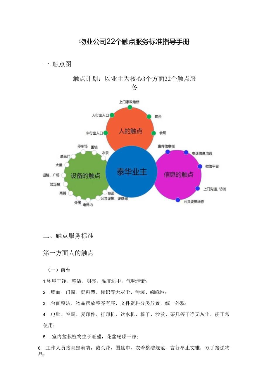 物业公司22个触点服务标准指导手册.docx_第1页