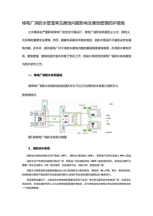 核电厂消防水管道常见腐蚀问题影响及腐蚀管理防护措施.docx