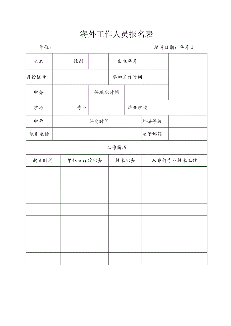 海外工作人员报名表.docx_第1页