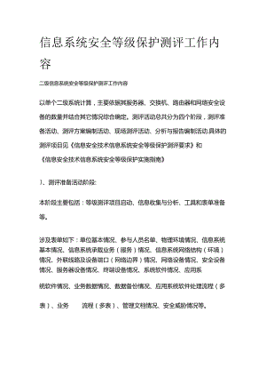 信息系统安全等级保护测评工作内容全套.docx