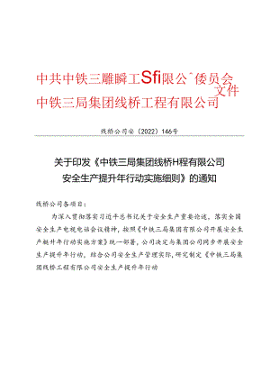 工程有限公司安全生产提升年行动实施方案.docx