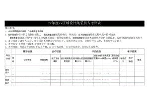 年度区域设计集采供方考评表.docx