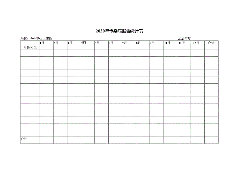 卫生院各类报表卡.docx_第1页