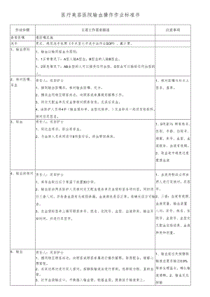 医院手术室输血操作作业标准书.docx