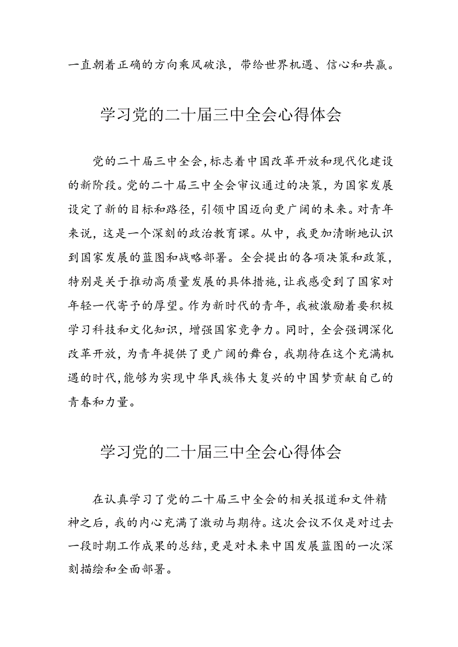 学习2024年党的二十届三中全会心得体会 （16份）_51.docx_第2页