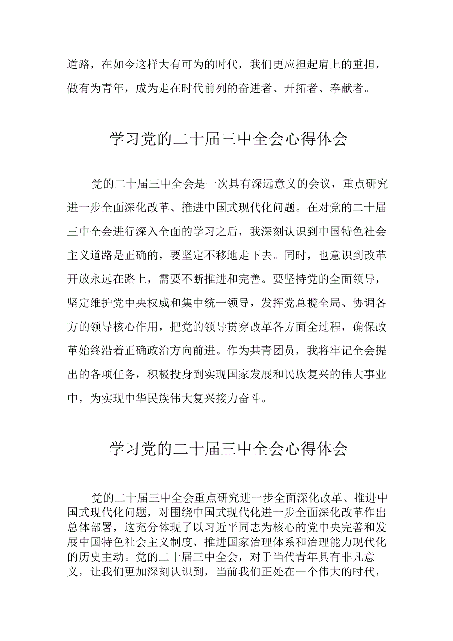 学习2024年党的二十届三中全会心得体会 （10份）_83.docx_第2页