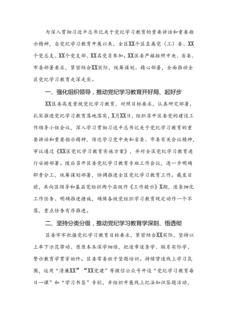 2024年扎实推进党纪学习教育的情况报告十八篇.docx_第1页