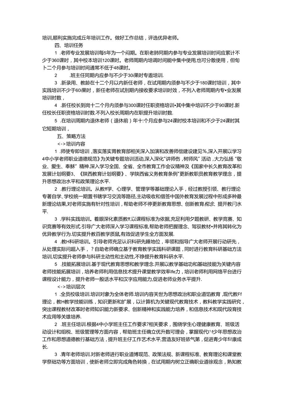 教师培训五年规划方案.docx_第2页