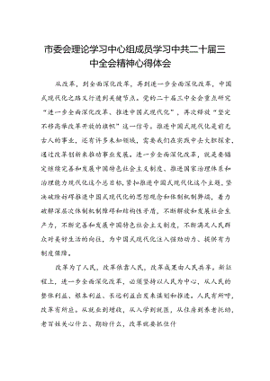 市委会理论学习中心组成员学习中共二十届三中全会精神心得体会.docx