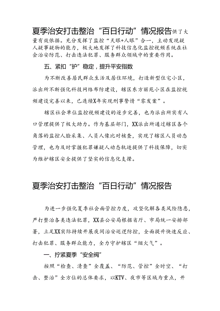 公安深入推进夏季治安打击整治行动情况报告11篇.docx_第3页