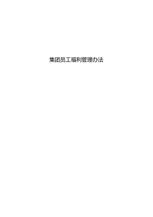 集团公司员工福利管理办法.docx