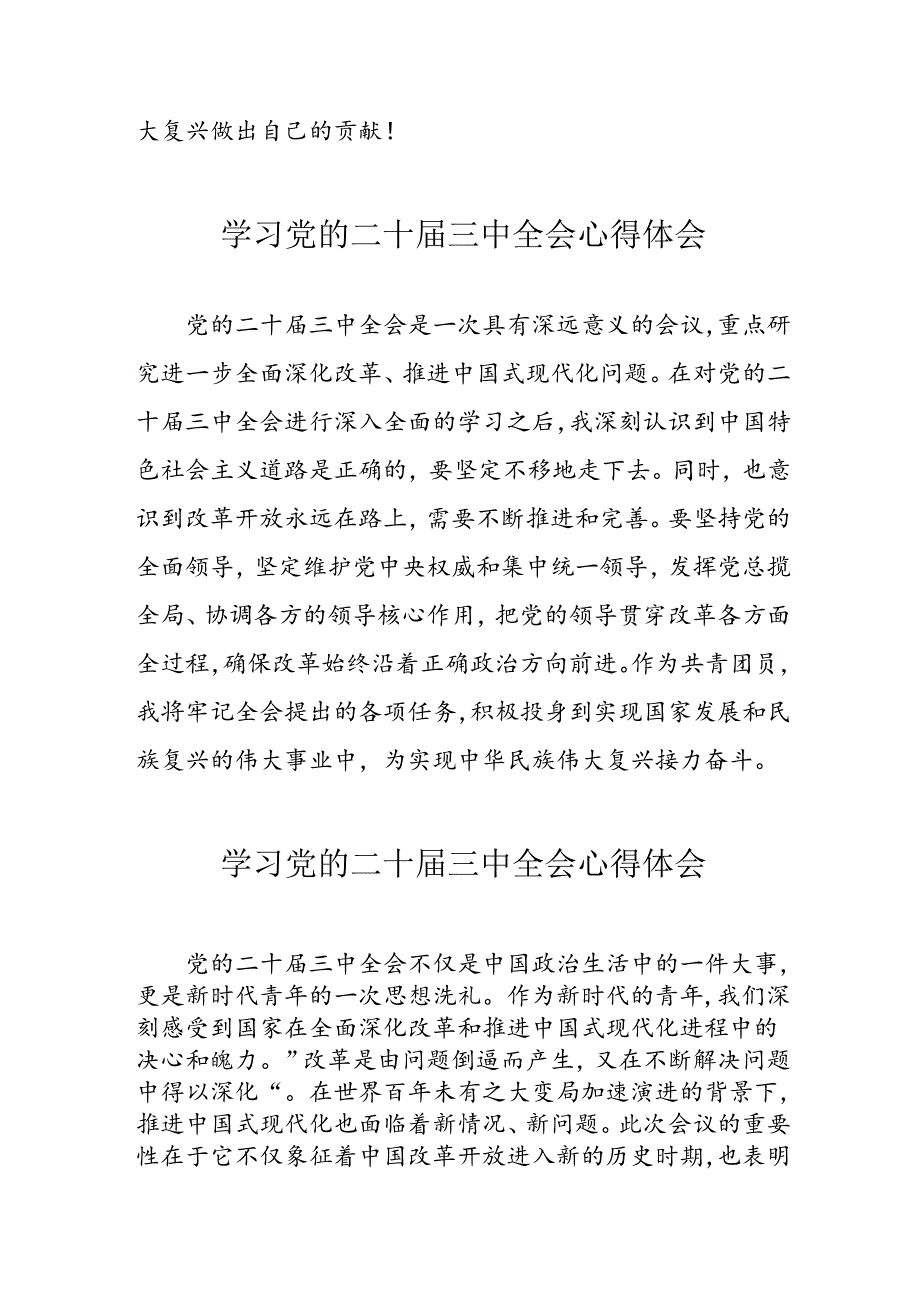 2024年学习党的二十届三中全会心得体会 （汇编16份）.docx_第3页