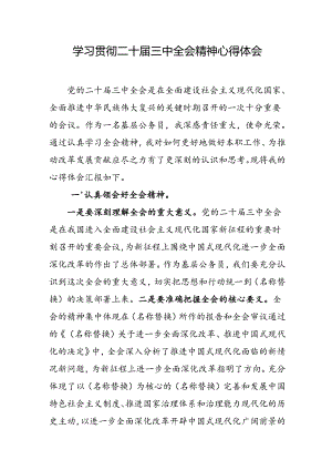 基层公务员学习贯彻二十届三中全会精神心得体会.docx