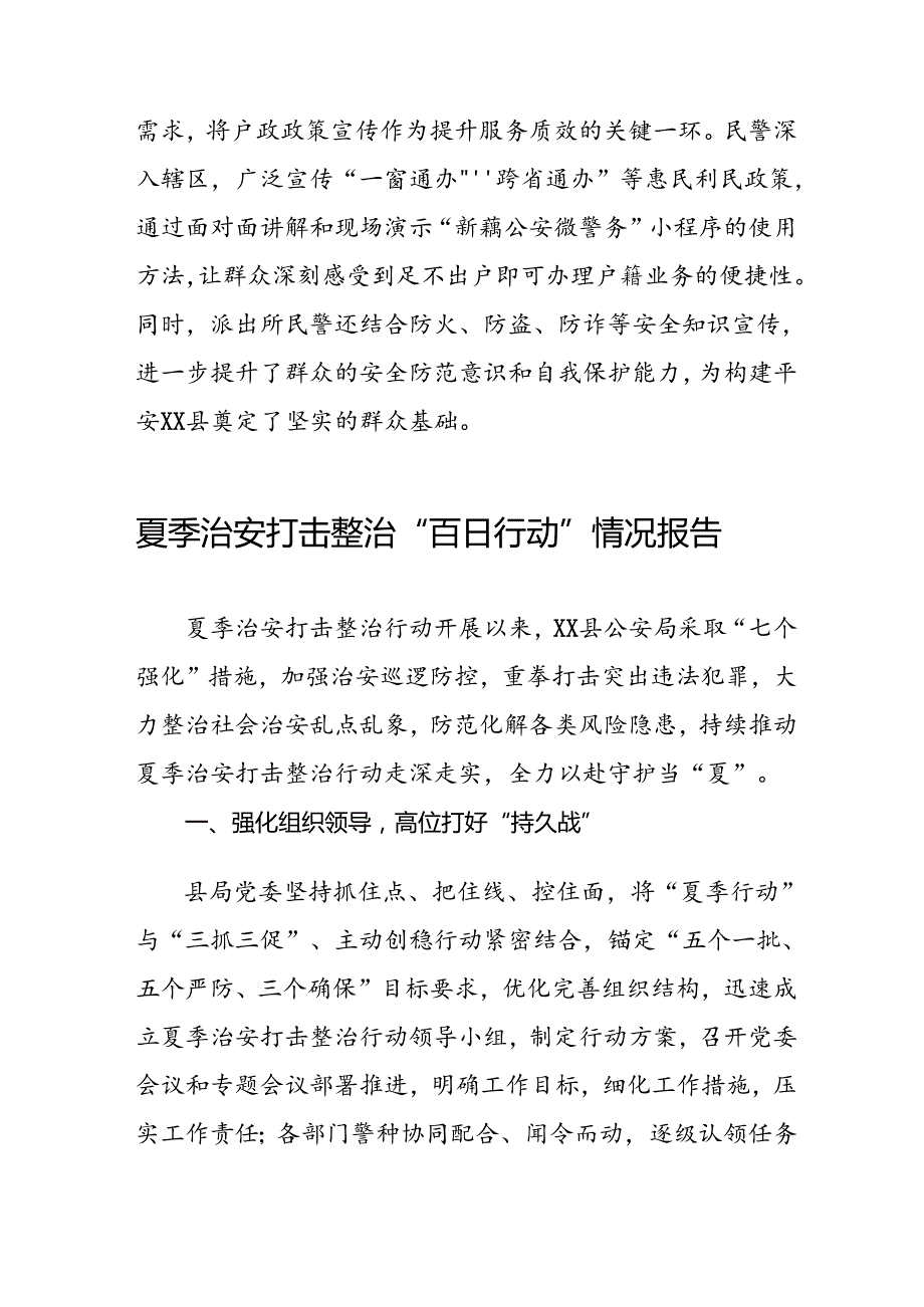 公安2024年夏季治安打击整治行动情况汇报6篇.docx_第3页