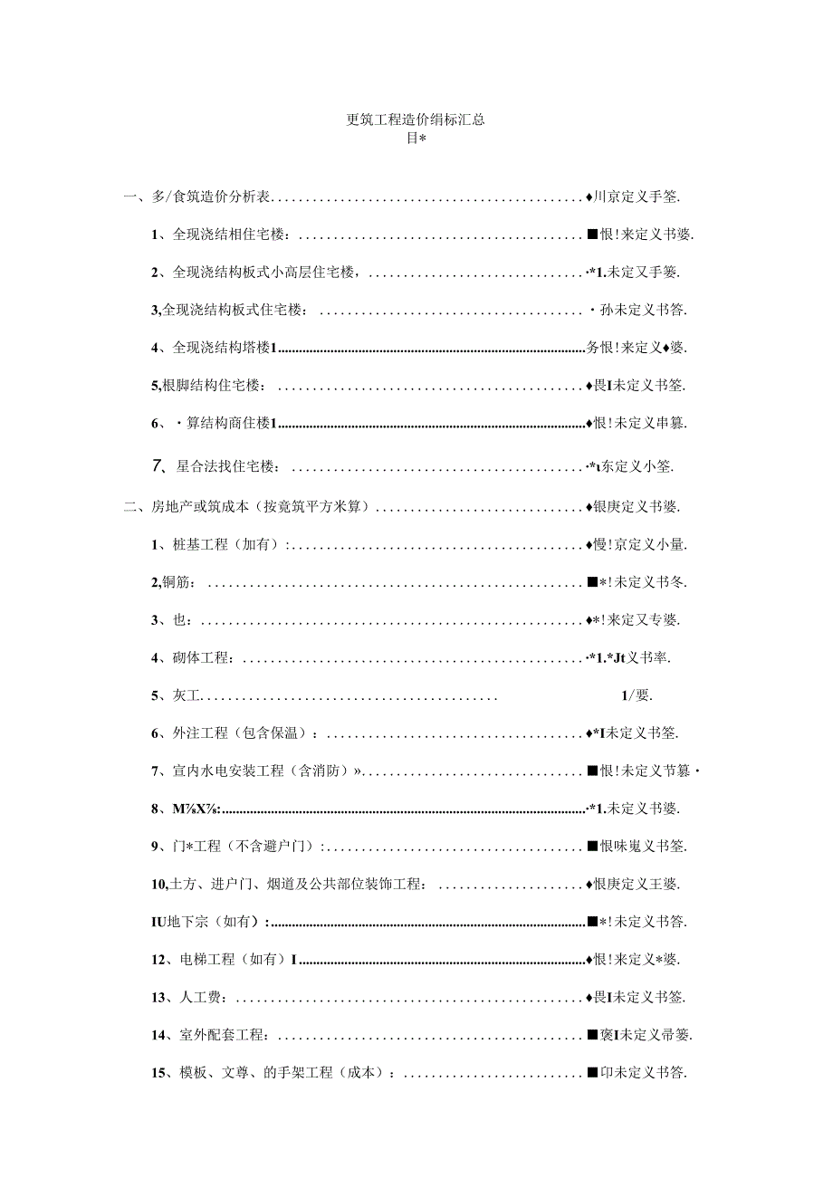 建筑工程造价指标汇总完整.docx_第1页