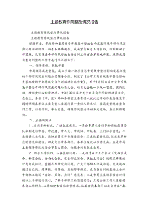 主题教育作风整改情况报告.docx