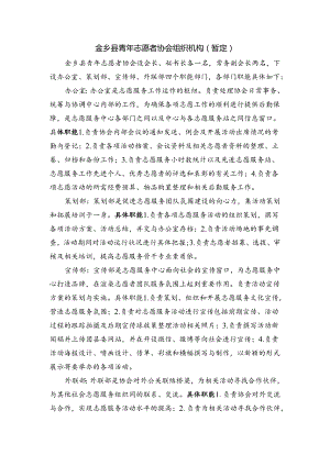 金乡县青年志愿者协会组织机构（暂定）.docx