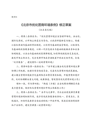 《北京市优化营商环境条例》修正草案（征求意见稿）.docx