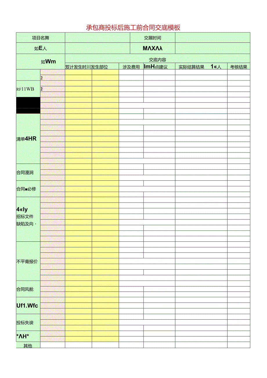 链接6.1 投标后施工前合同交底模板.docx_第1页