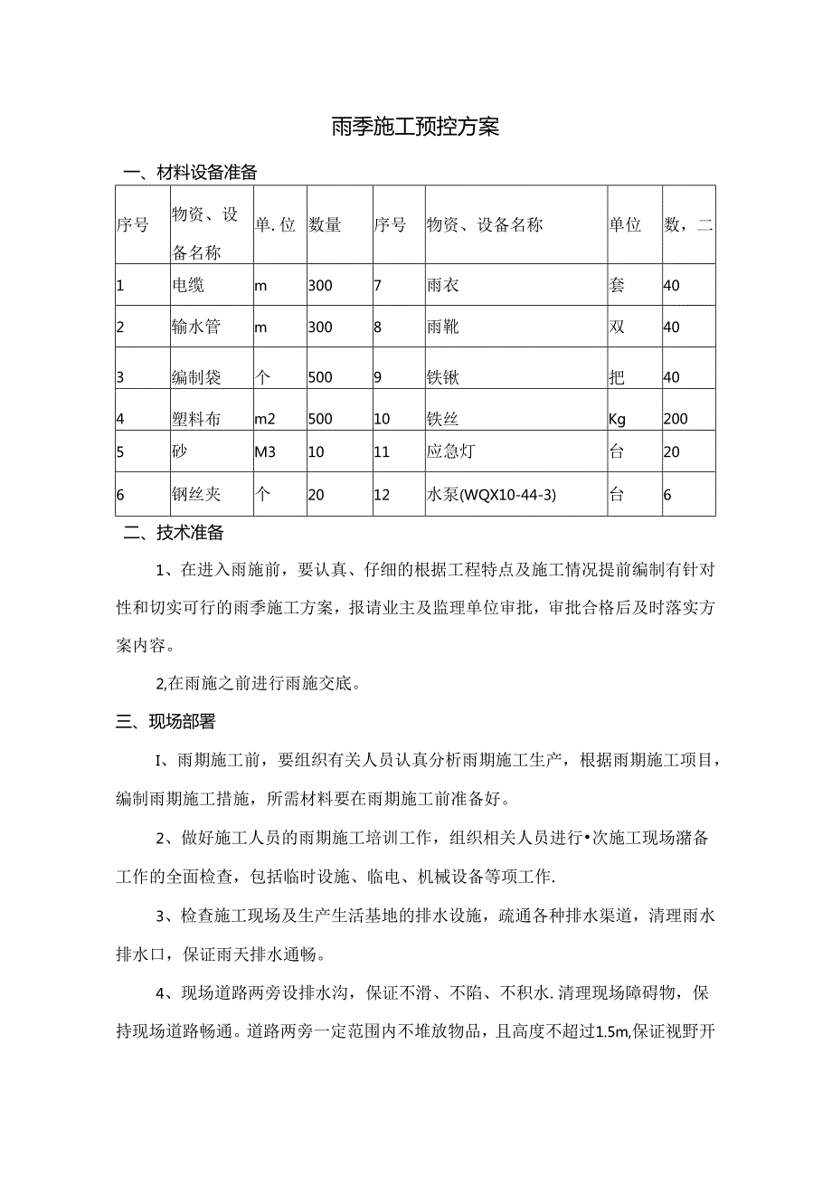 雨季施工预控方案.docx_第1页