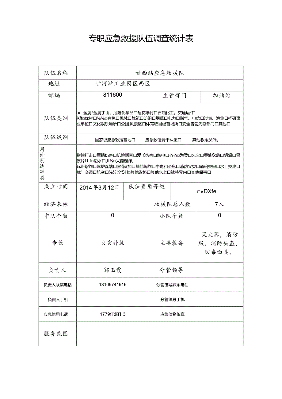 甘河滩西区第一加油站应急装备统计.docx_第2页