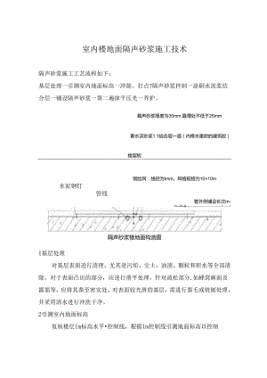 室内楼地面隔声砂浆施工技术.docx