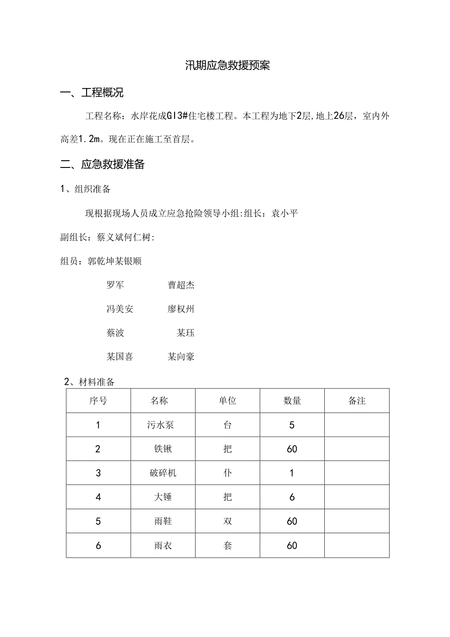 汛期应急救援预案1.docx_第1页