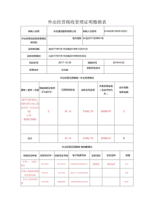 1外出经营活动税收管理证明缴销表（外证 〔2017〕 29661 号）.docx