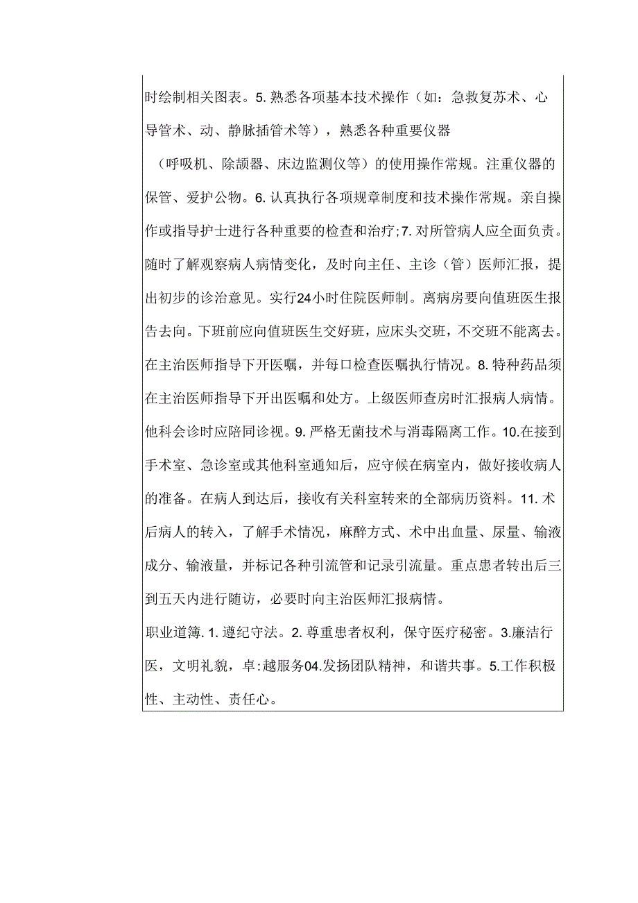 医院ICU科住院医师、助教岗位说明书.docx_第2页