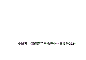 2024全球及中国锂离子电池行业分析报告.docx