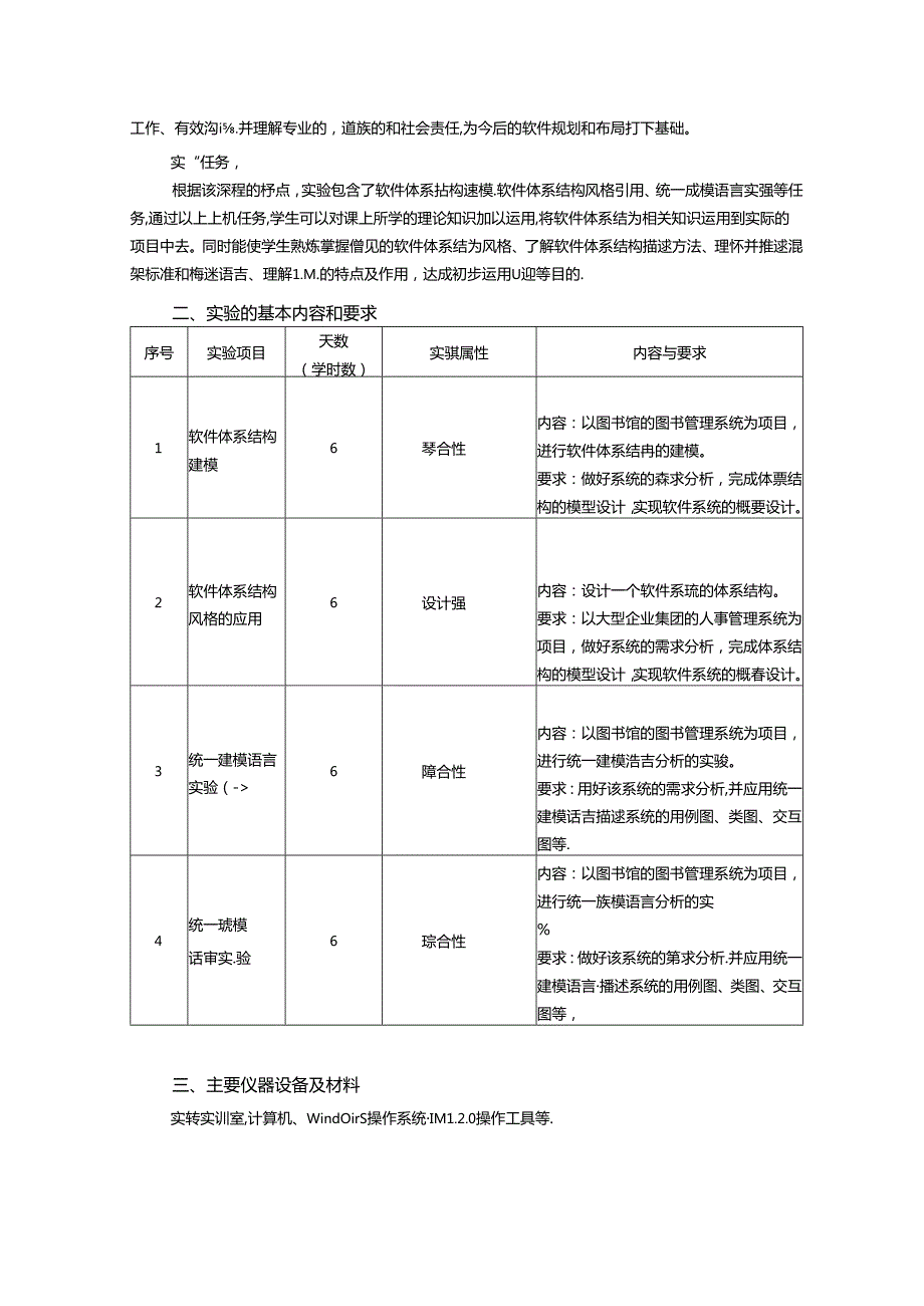 《软件设计与体系结构》实验教学大纲.docx_第2页