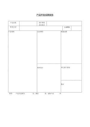 产品开发成果报告范本 .docx