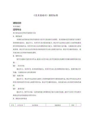 职业技术学院《美术基础4》课程标准.docx