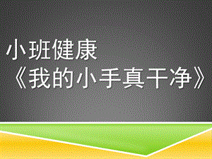 小班健康《我的小手真干净》PPT课件教案微课件.pptx