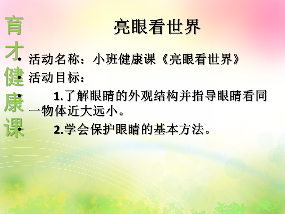 小班健康《亮眼看世界》PPT课件教案亮眼看世界.pptx_第2页