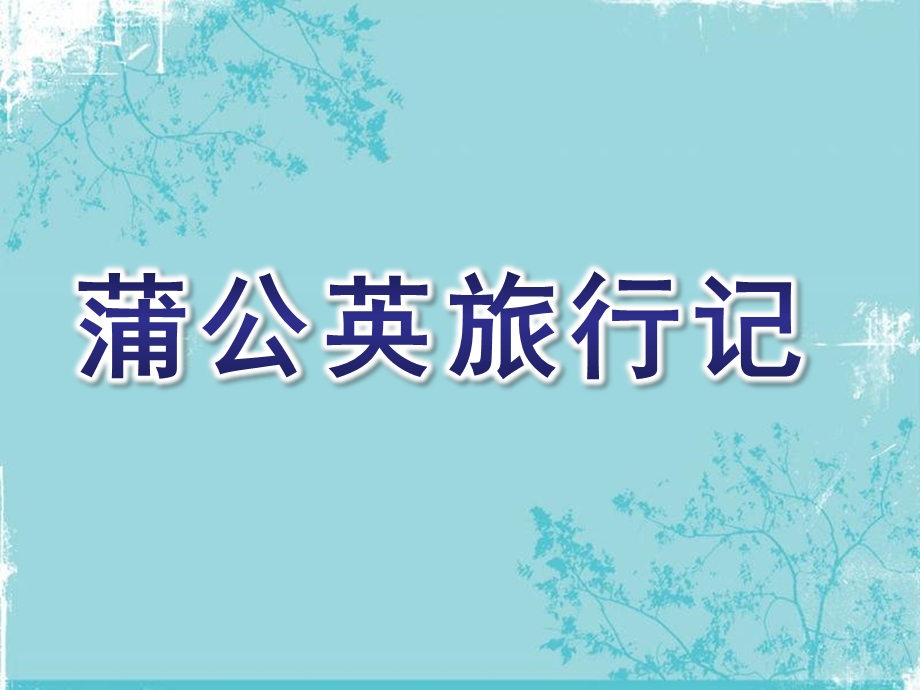 中班语言《蒲公英旅行记》PPT课件教案中班语言：蒲公英旅行记.ppt_第1页