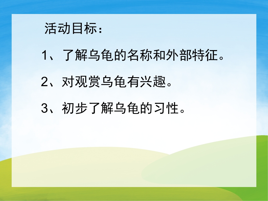 小班科学《认识小乌龟》PPT课件教案PPT课件.pptx_第2页