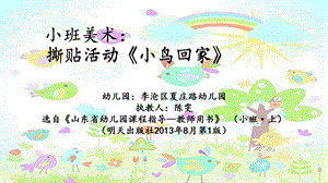 小班美术《小鸟回家》视频 课件 教案小班美术《小鸟回家》课件.pptx