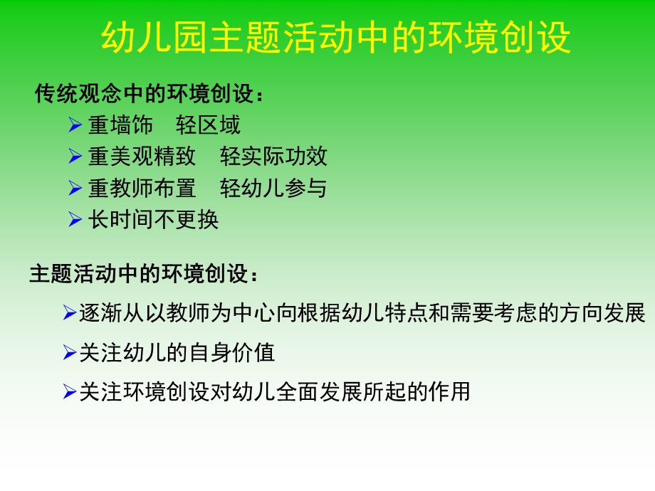 幼儿园主题活动中的环境创设PPT课件幼儿园主题活动中的环境创设.pptx_第2页