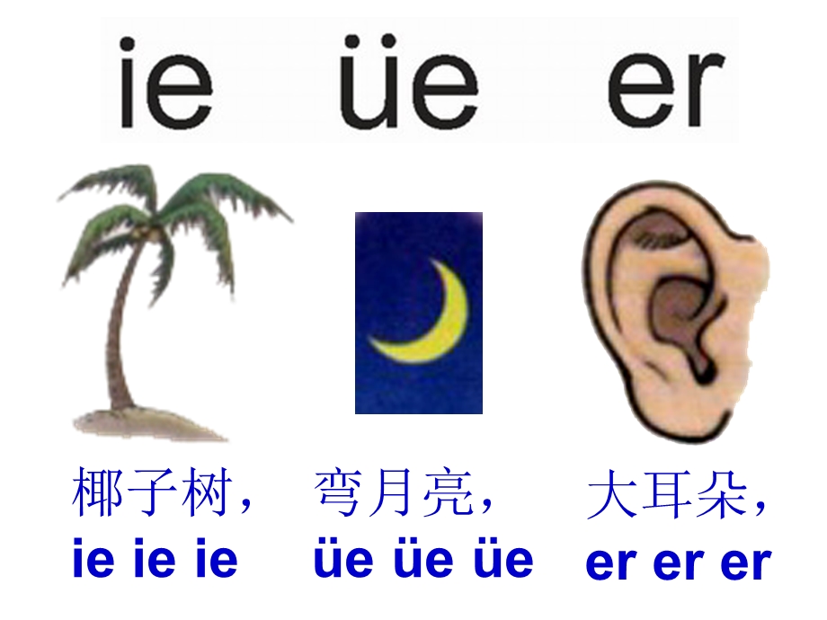 幼儿园《拼音ie ue er》PPT课件ppt课件.pptx_第1页