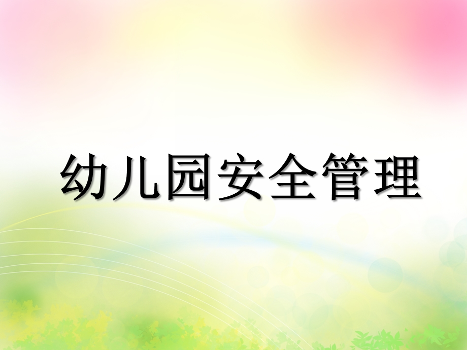 幼儿园安全管理教材PPT课件幼儿园安全管理教材.pptx_第1页