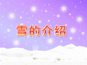 大班科学《雪的介绍》PPT课件雪的介绍-幼儿园课件.ppt