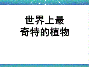 大班科学《世界上最奇特的植物》PPT课件世界上最奇特的植物..ppt