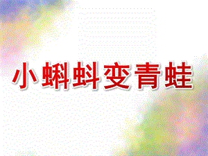 大班科学《小蝌蚪变青蛙》PPT课件教案ppt课件.ppt