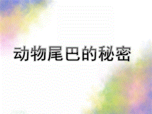 大班科学活动《动物尾巴的秘密》PPT课件教案动物尾巴的秘密.ppt