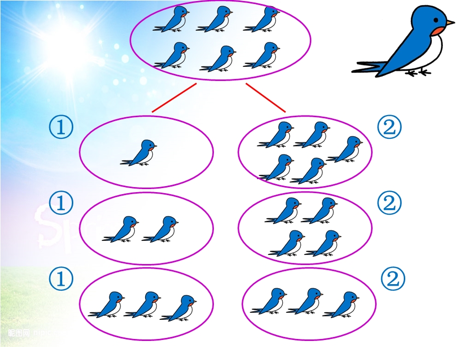 大班数学《小鸟分窝》PPT课件教案小鸟分窝课件.ppt_第2页